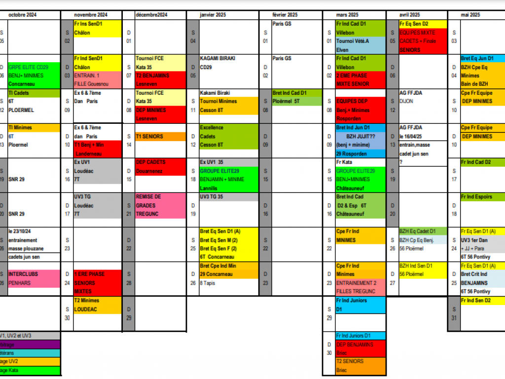 Image de l'actu 'PLANNING 2024/2025 ACTUALISÉ AU 18 OCTOBRE 2024'