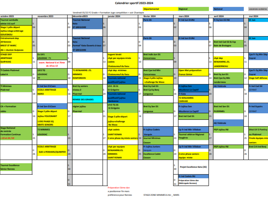 Image de l'actu 'PLANNING 2023 2024 ACTUALISÉ AU 27 OCTOBRE 2023'